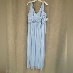 NWT David’s Beidal bridesmaid dress ice blue